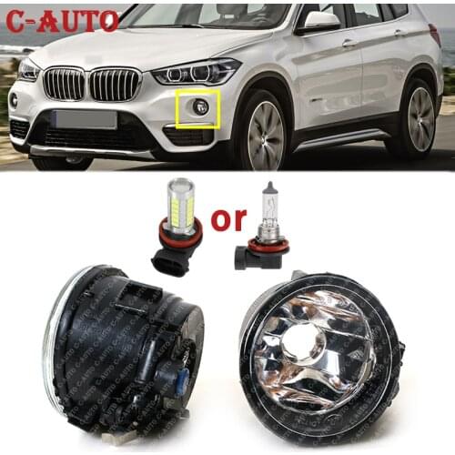 Car Front Fog Light With LED Bulbs/Halogen bulbs Fog Lamp For BMW X1 F48 2016 2017 2018 63177238787 63177238788 Car-Styling