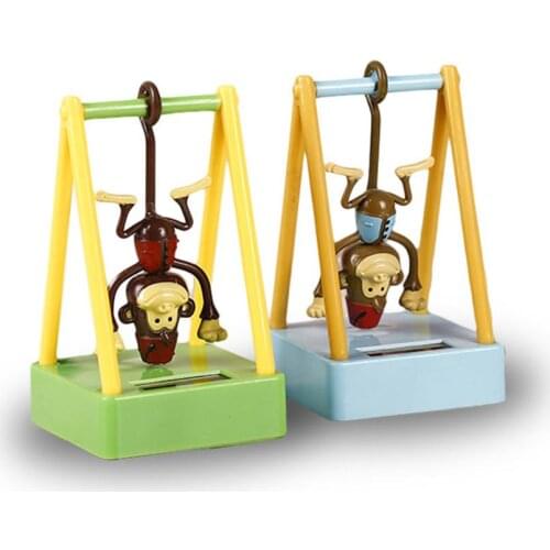 Car Ornament Solar Powered Swing Monkey Dancing Shaking Head Cartoon Animal Doll Automobile Auto Dashboard Decoration Cute Car A