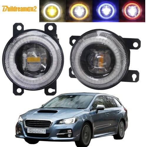 2 Pieces Car LED Lens Fog Light Assembly Angel Eye Daytime Running Lamp 30W 8000LM 12V For Subaru Levorg Impreza 2014-2019