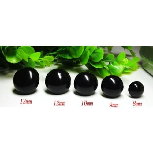 Free Shipping!! 100pcs/lot mixed size 8/9/10/12/13mm kit black safety eyes -per size 20pcs