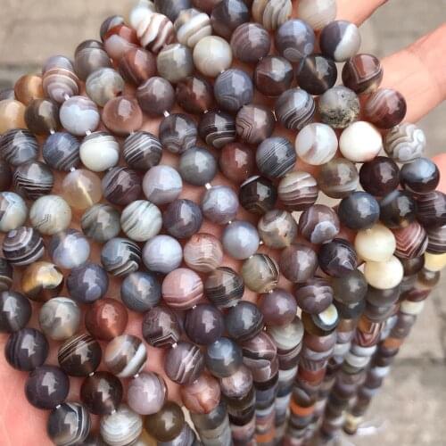6/8/10/12mm Genuine Natural Persian Gulf Agates Stone Beads For Jewelry Making DIY Loose Persian Agates Bead Fit Bracelet