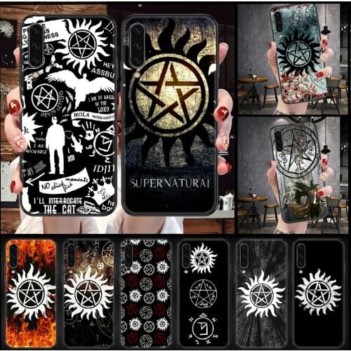 Supernatural TV logo Phone case For Samsung Galaxy A 3 5 7 8 10 20 21 30 40 50 51 70 71 E S 2016 2018 4G black tpu cell cover