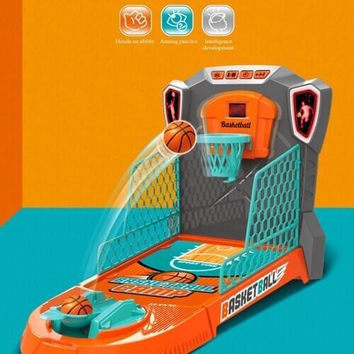 Kids Mini Basketball Pitching Machine Interesting Desktop Basketball Game Toys for Children Adults Christmas Party Game Toy Gift