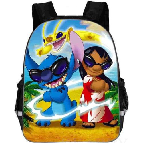 11/13/16 inch Disney Children cartoon Schoolbag for school reduction bag girls boys Stitch backpack