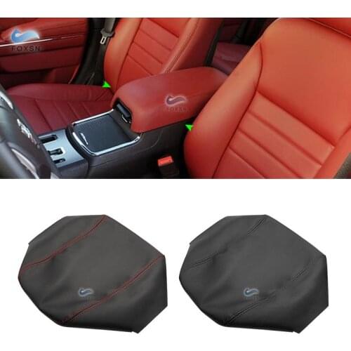For Dodge Charger 2011 2012 2013 2014 2015 2016 2017 2018 Microfiber Leather Center Control Lid Armrest Box Cover Sticker Trim