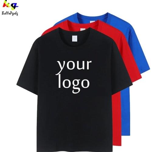 Customize your own logo T-shirt printing logo/picture/logo men and women casual cotton short-sleeved shirt T-shirt