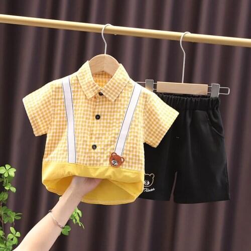 Summer Baby Boys Clothes Set Children Cotton T-Shirt Shorts 2Pcs/sets Fashion Casual Toddler Clothing Infant Kids Tracksuits