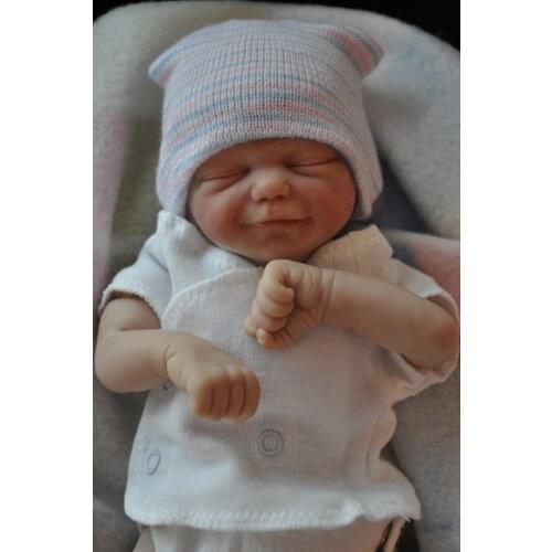 Mini bebe reborn kit Zane 9" Inches Reborn Baby Vinyl Doll Kit Unpainted Doll Parts DIY Blank Reborn Doll Kit
