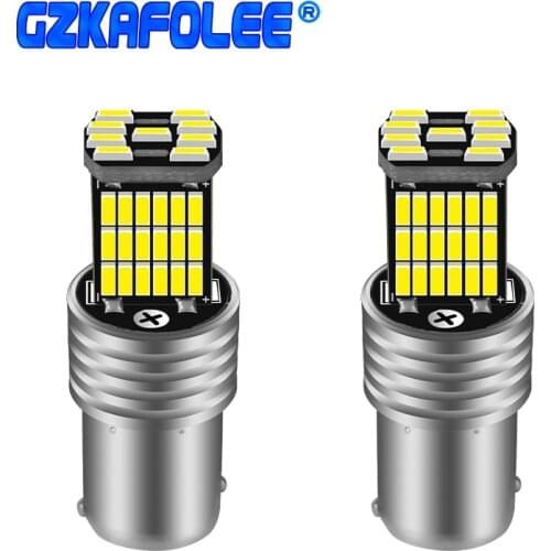 2PCS New 1156 P21W 7506 BA15S R5W R10W Super Bright LED Car Tail Brake Bulb Turn Signals Auto Reverse Lamp Daytime Running Light