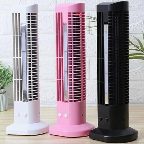 Summer Cooler Cooling Usb Tower Fan Mini Leafless Tower Air Conditioner Small Fan Desktop Office Desk Tower Fan#g30