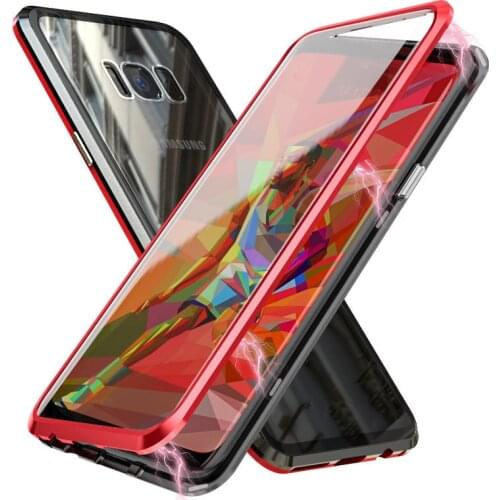 Magnetic Phone Case for Samsung Galaxy S20 Ultra 5G S8 S9 S10 S20 Plus Note 20 Screen Protector Tempered Glass Aluminum Case