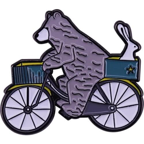 BEAR on a BIKE Pin Scottish Mental Encouragement Badge This Bears full of Determinatio,wear him as inspiration on your journey