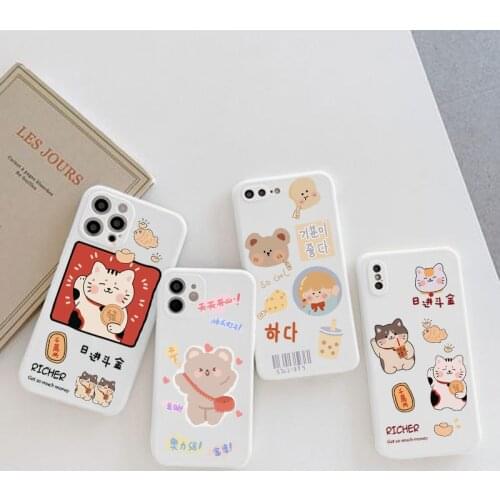 Cute Bear Cartoon Cat Animal Phone Case For OnePlus 8 9 7 7T Pro 8T 6T 6 5 5T Nord Soft TPU Silicone Lovely Cover Gift Funda Bag