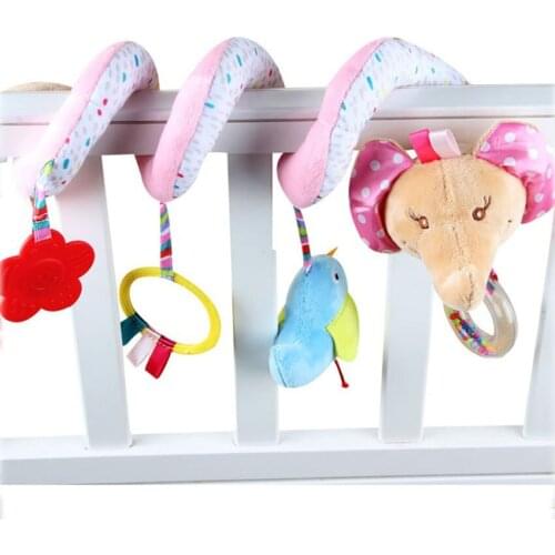 Soft Infant Crib Bed Stroller Toy Spiral Baby Toy For Newborns Car Seat Educational Rattles Baby Towel baby Toys 0-36 months