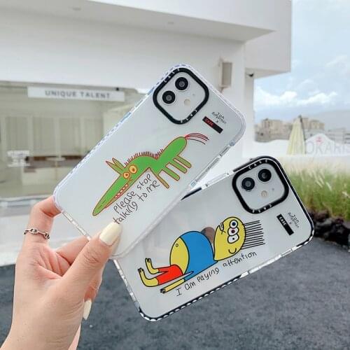 Cute 3D Cartoon Crocodile Animal Phone Case For iphone 11 12 Pro Max SE 2020 7 8 Plus XS Max X XR Clear Silicone Soft Back Cover