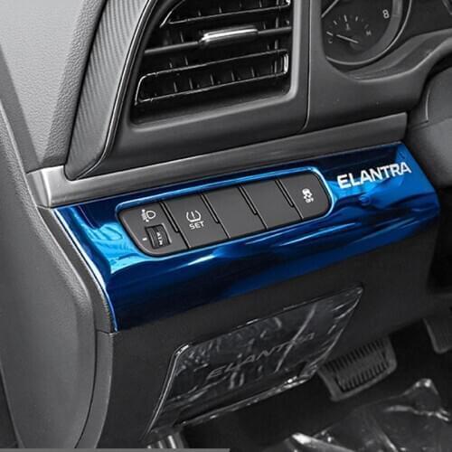 Car Interior Headlight Adjustment Switch Patch Cover Frame for Hyundai Elantra 2016 2017 2018 2019 2020 Accessories
