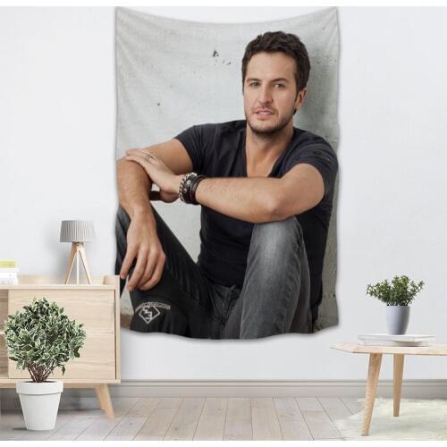 Custom Luke Bryan Tapestry Wall Hanging For Party Decorations Art Home Decor Beach Towel Blankets Customized