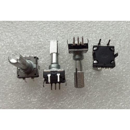 Original new 100% DVD car navigation volume potentiometer with switch 30 bit step encoder plum shaft length 21mm