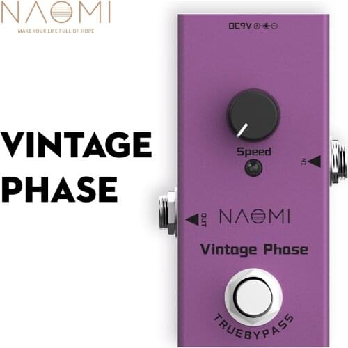 NAOMI Guitar Effect Pedal Electric Guitar Effect Pedal True Bypass Beautifully Vintage Phase Pedal