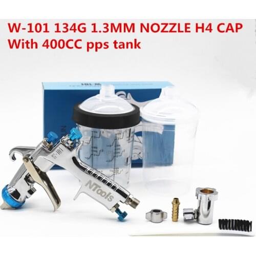 Japan W-101 HVLP Spray Gun W101 134G Hand Manual Paint Spray Gun Car Auto Furniture Painting Air Sprayer 1.0/1.3/1.5/.8mm