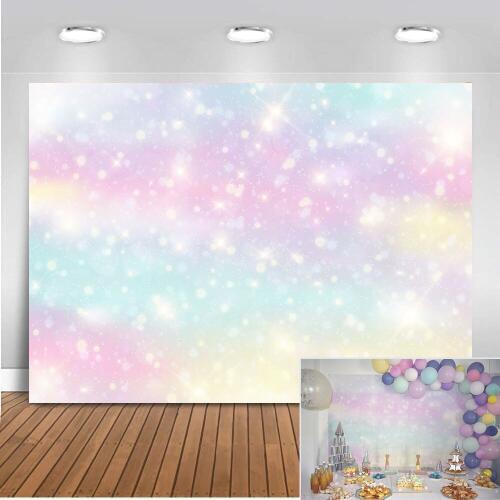 Rainbow backdrop for photographic studio birthday flash photographic background photobooth prop baby shower Bokeh Newborn Party