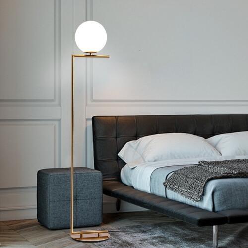 Modern glass ball lamp floor lamp Nordic character ball sitting room sofa floor lamp of bedroom