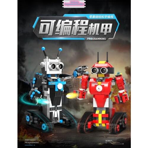 STEM TOYS DIY blocks programmable APP Wifi 2.4Ghz remote control RC robot toys