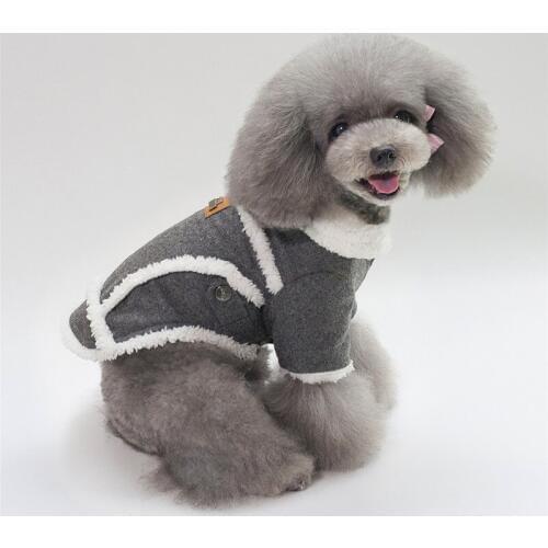 Dog Warm Cloth British Style Jacket Coats with Fur Collar Small Medium Dogs Puppy Autumn Winter Cloth Accessories