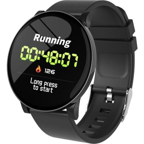 W8 Ultra-thin Racket Bright Screen Large View Heart Rate Blood Pressure Oxygen Weather IP67 Smart Watch