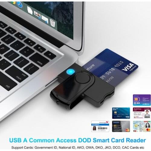 USB 3.0 2.0 Smart Card Reader TF Micro SD Memory ID Bank Emv Electronic Sim Cloner Connector Adapter Compatible with Windows etc