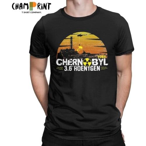 In Memory Of Chernobyl Catastrophe In 1986 3.6 Roentgen Men T Shirts Novelty Tees Short Sleeve Round Neck T-Shirt Cotton Clothes