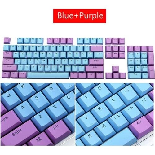 Jelly Comb 104 Keys Mechanical Keycap PBT Translucent Support LED Light Key Caps for Mechanical Keyboard