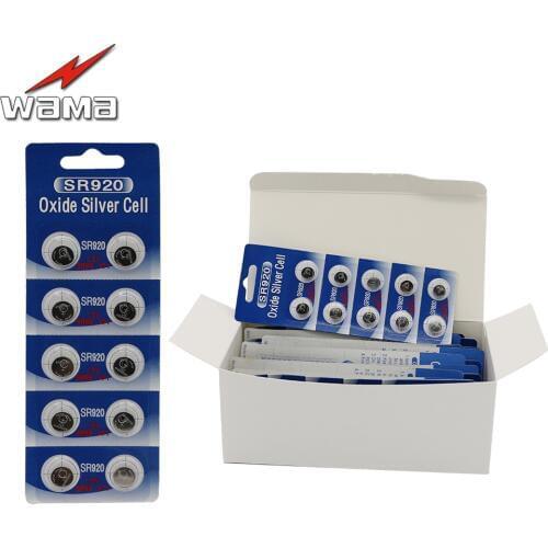 200x Wama SR920 SR920SW 371/370 SR69 Silver Oxide 1.55V Battery Mercury Free No Hg High Quality Watch Button Cell Batteries