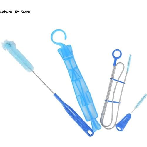 4Pcs/Pack Water Hydration Bladder Tube Cleaner Brushes Tube Cleaning Kit Water Bladder Bag Cleaning Tube Hose Sucker Brushes
