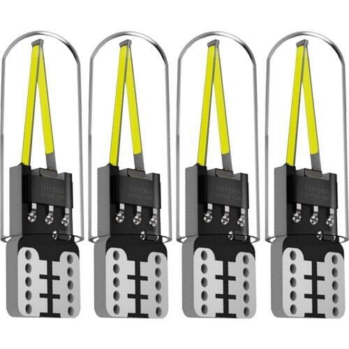 4pcs T10 W5W WY5W 360 Degree Filament COB Chip LED Bulbs CANBUS Car Interior Dome Light Wedge Auto Parking Light Turn Side Lamps