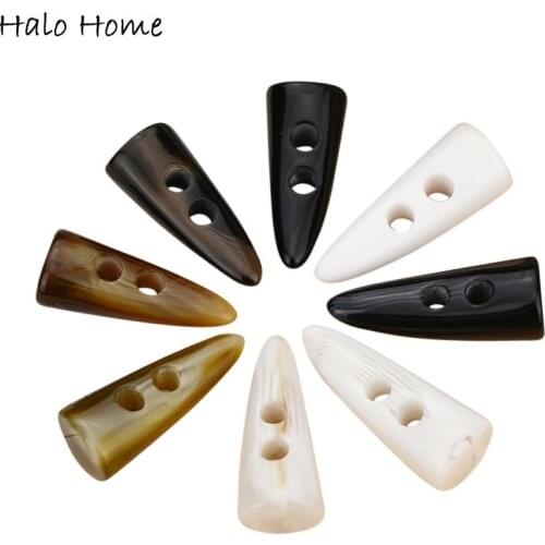 5pcs 2 Hole Resin Horn Buckle Button Sewing Craft DIY Accessory Compatible With Clothing Coat Jacket Blazer Sweater Bag Box