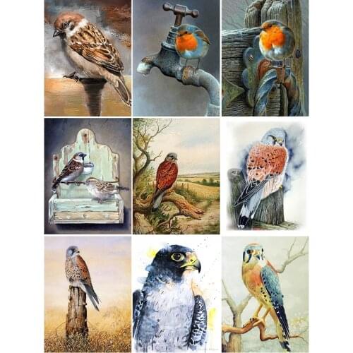 5D DIY Diamond Painting Animal Bird Cross Stitch Kit Full Drill Embroidery Mosaic Art Picture of Rhinestones Home Decoration