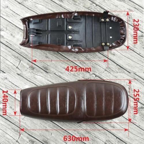 63cm Universal Cafe Racer Vintage Seat Flat Brat Style Cushion Black