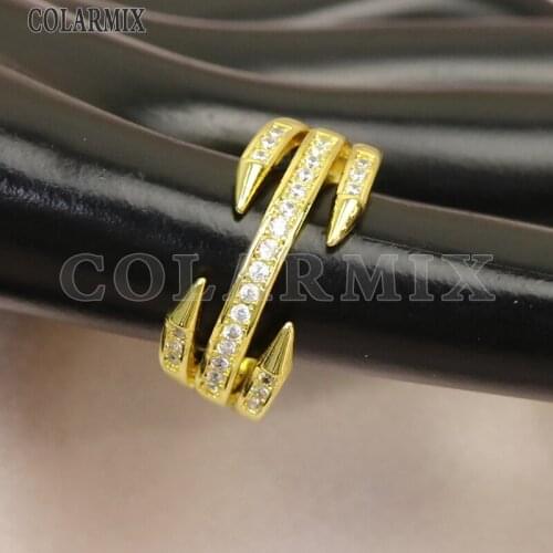 8Pcs Zircon Bang rings Gold Round rings Adjustable Jewerly rings Layer rings crystal fashion jewels for lady 8439
