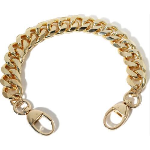 Silver Gold Black 20-40cm Aluminum Chain Bag Strap Handbag Handles DIY Purse Replacement Handbag Straps Bag Chain Accessories