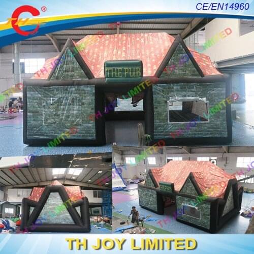 Free shipping! 8x5x5mh constant Inflatable Irish Pub Tent House For Sale Inflatable Bar Service House For Party