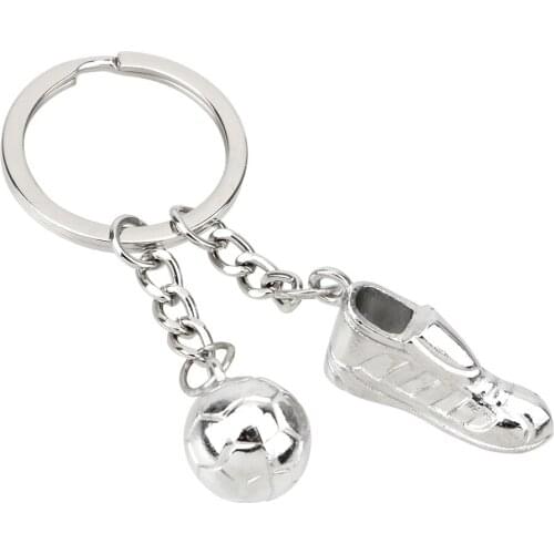 Car Key Chain Ring Keychain Soccer Shoes and Football Design Handbag Wallet Pendant Decoration Creative Gift Fashion Accessories