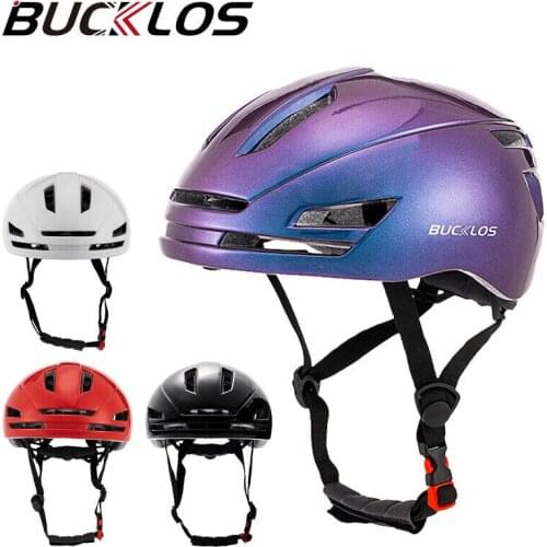 BUCKLOS Profession Road MTB Bike Helmet 58-62cm Ultralight Bicycle Helmet with Rear Light Cycling Equipment