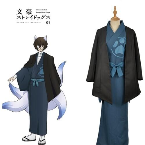 Bungou Bungo Stray Dogs Armed Detective Company Osamu Dazai Outfit Kimono Anime Cosplay Costume C012