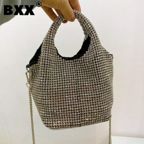 [BXX] Luxury Diamonds Bags For Women 2021 Fashion Branded Chain Crossbody Shoulder Bag Lady Trend Handbags and Purses HQ559