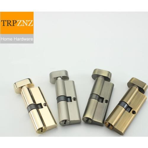 Copper/brass door lock cylinder, for indoor,bedroom, four colors, two sizes,70x29/32.5mm,with3 keys,handle lock accessories
