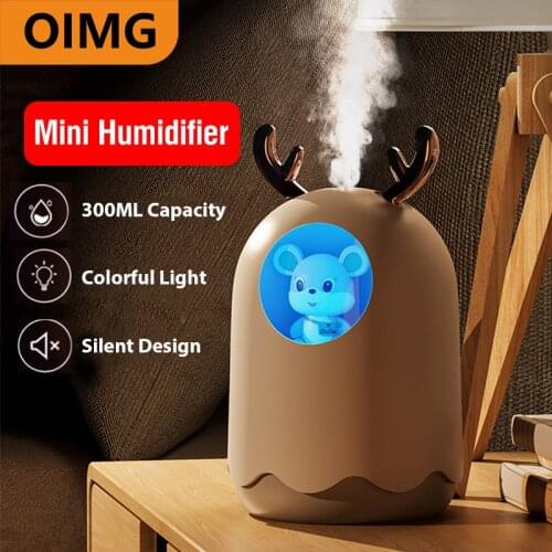 USB Mini Electric Air Humidifier Silent Aromatherapy Diffuser Ultrasonic Mist Maker Car For Home Bedroom LED Colorful Night Ligh