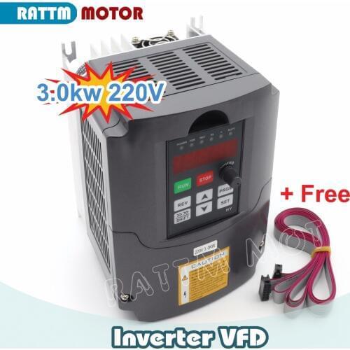 Huan Yang 3KW 220V inverter VFD Variable Frequency Driver 4HP input 1 or 3 Phase output 3 Phase 13A