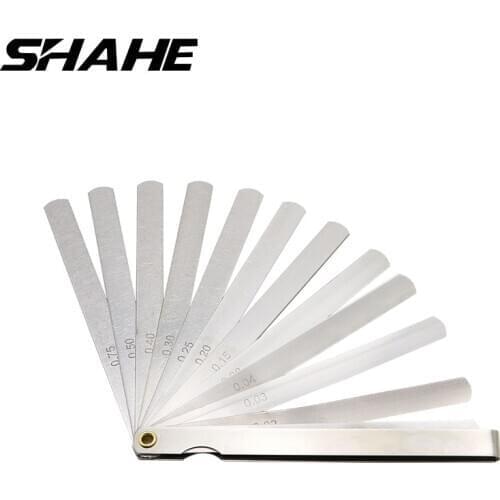 Shahe 150 mm length Metric Feeler Gauge 0.02-1.00 mm Feeler Gauge 17 Blades Measuring Tools