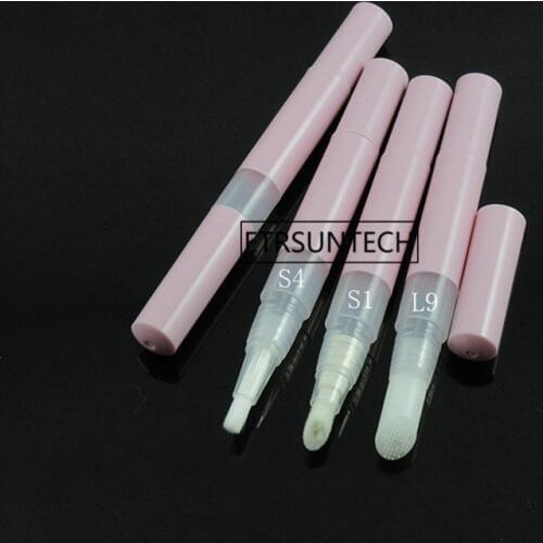 100pcs 2.5ml Cosmetic pink pen, twist pen dispenser with leak resistant applicators for gel and cream,lip gloss F2237